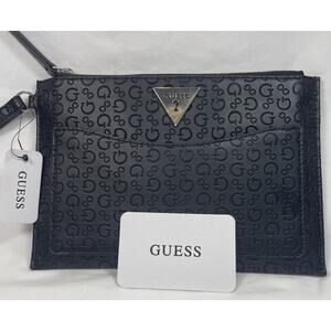 Guess Lathan SLG Wristlet Handbag Wallet - Black W/wrislet Strap